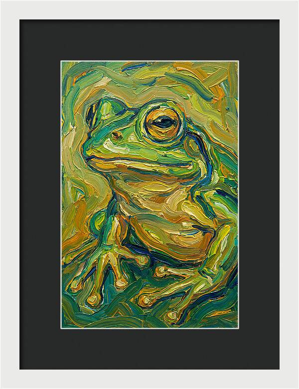 Frog In Expressionist Style