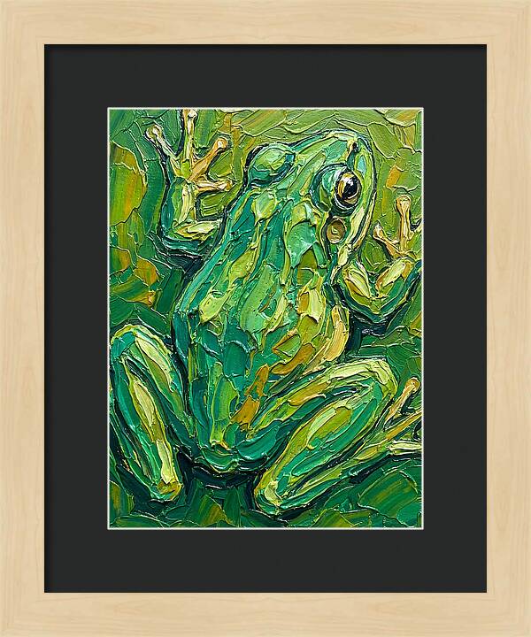 Frog In Vibrant Greens