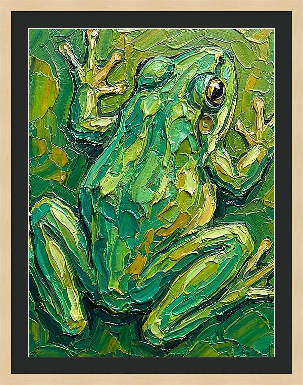 Frog In Vibrant Greens