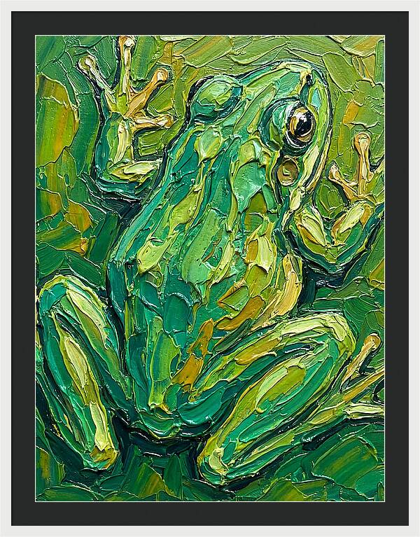 Frog In Vibrant Greens