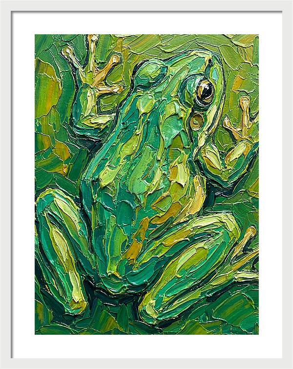 Frog In Vibrant Greens