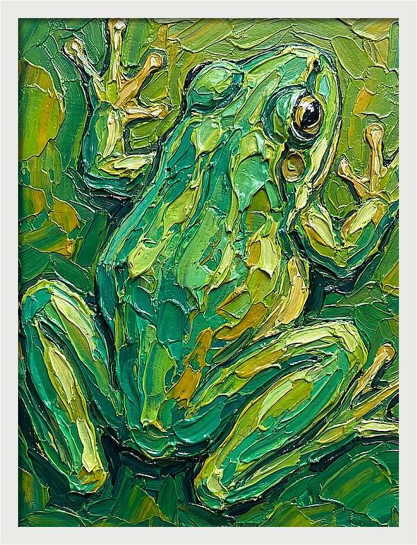 Frog In Vibrant Greens