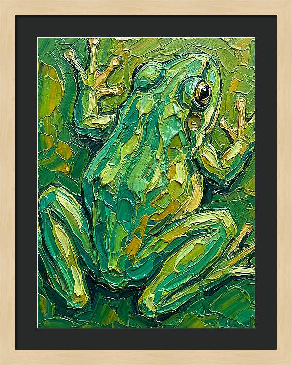 Frog In Vibrant Greens