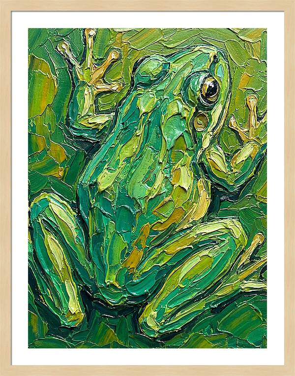 Frog In Vibrant Greens