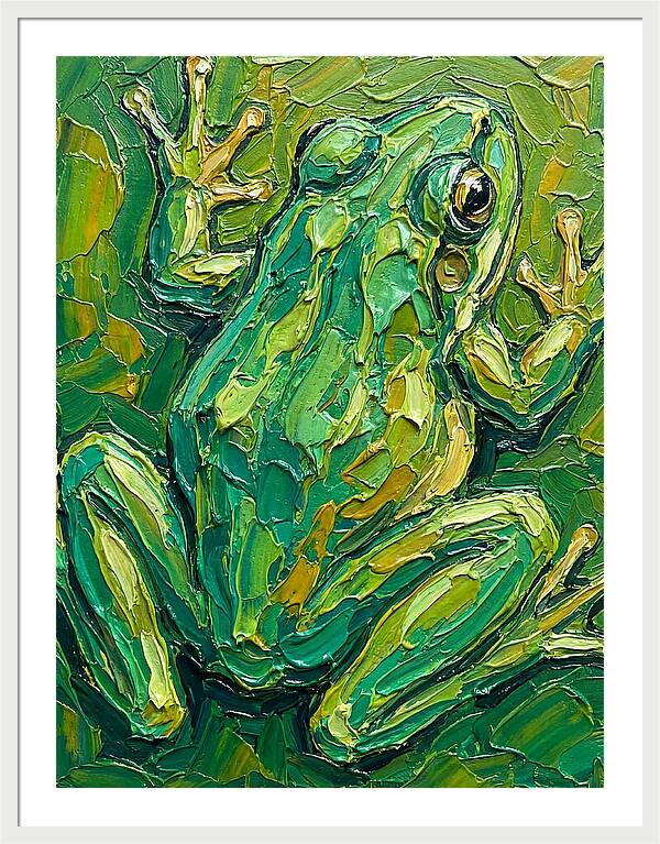 Frog In Vibrant Greens