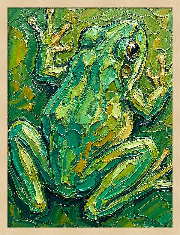 Frog In Vibrant Greens
