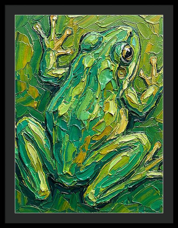 Frog In Vibrant Greens