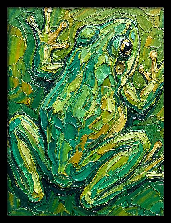 Frog In Vibrant Greens