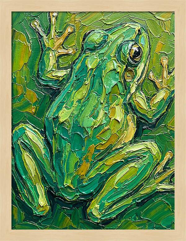Frog In Vibrant Greens
