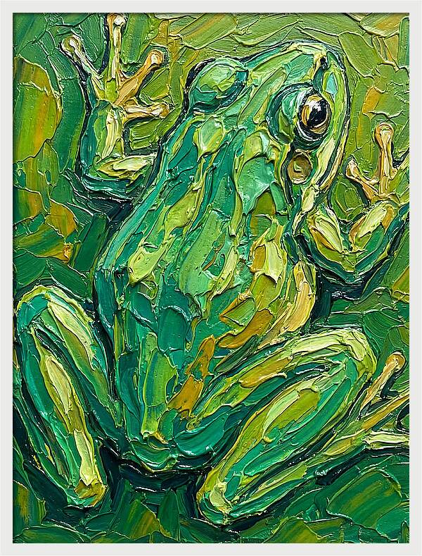 Frog In Vibrant Greens