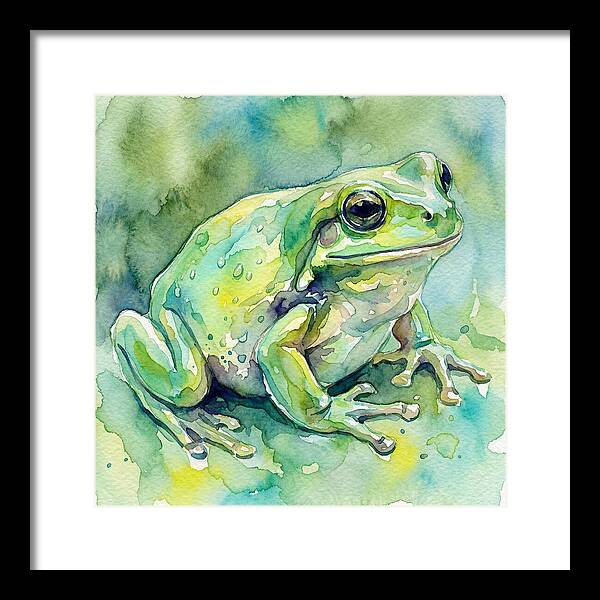 Frog In Watercolor Bliss