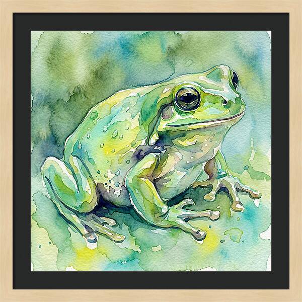 Frog In Watercolor Bliss