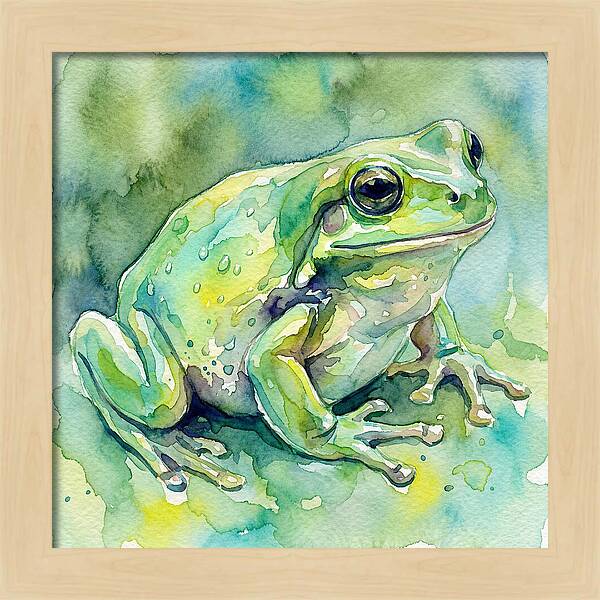 Frog In Watercolor Bliss