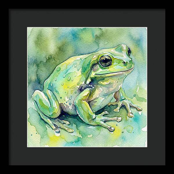 Frog In Watercolor Bliss