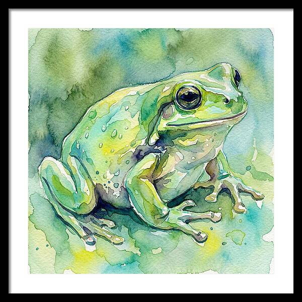 Frog In Watercolor Bliss