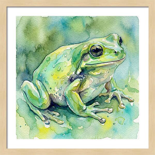 Frog In Watercolor Bliss