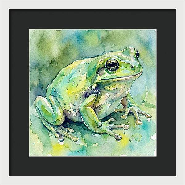 Frog In Watercolor Bliss