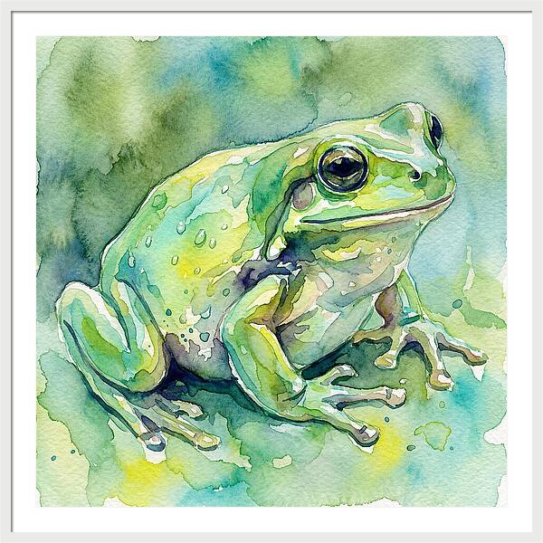 Frog In Watercolor Bliss
