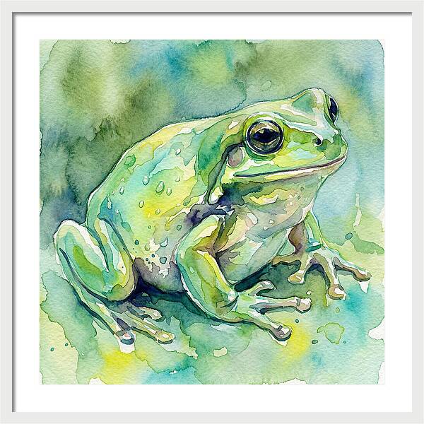 Frog In Watercolor Bliss