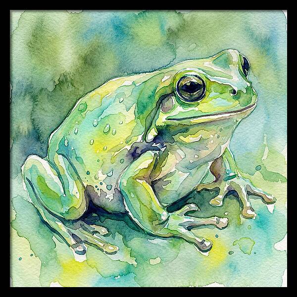 Frog In Watercolor Bliss