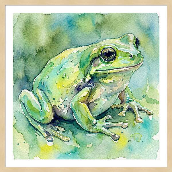 Frog In Watercolor Bliss