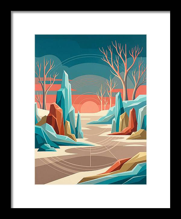 Frosty Geometric Landscape