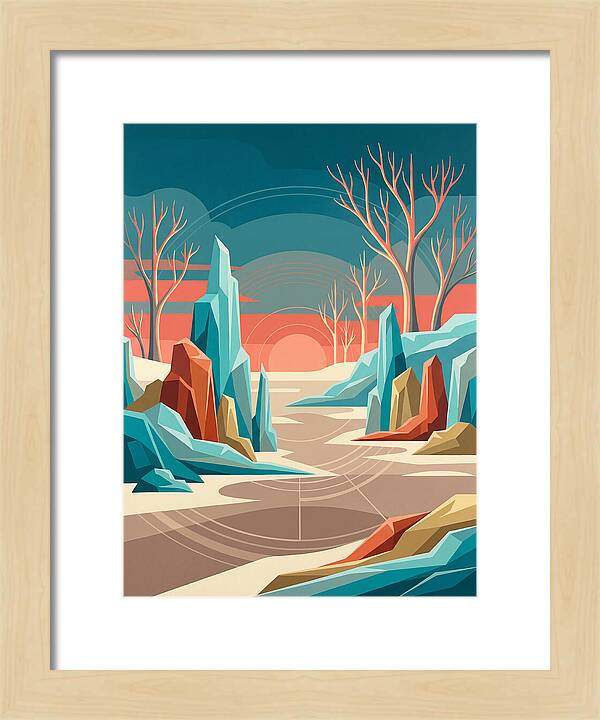 Frosty Geometric Landscape