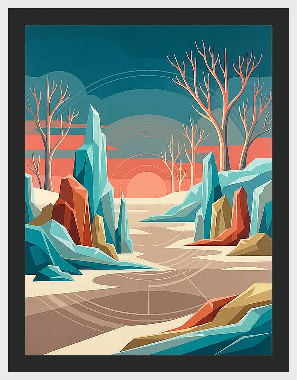 Frosty Geometric Landscape
