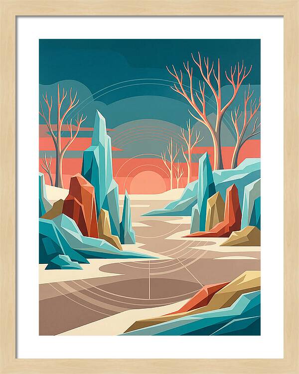 Frosty Geometric Landscape