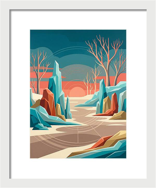 Frosty Geometric Landscape