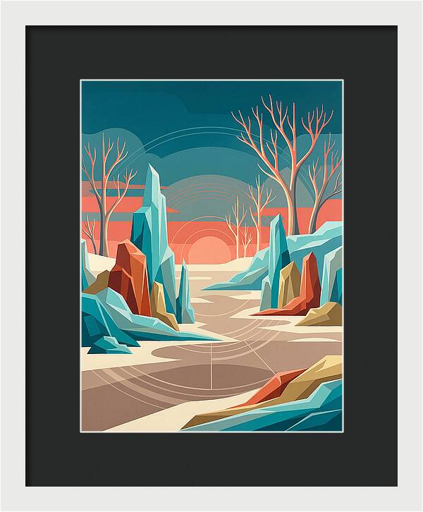Frosty Geometric Landscape