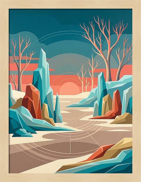 Frosty Geometric Landscape