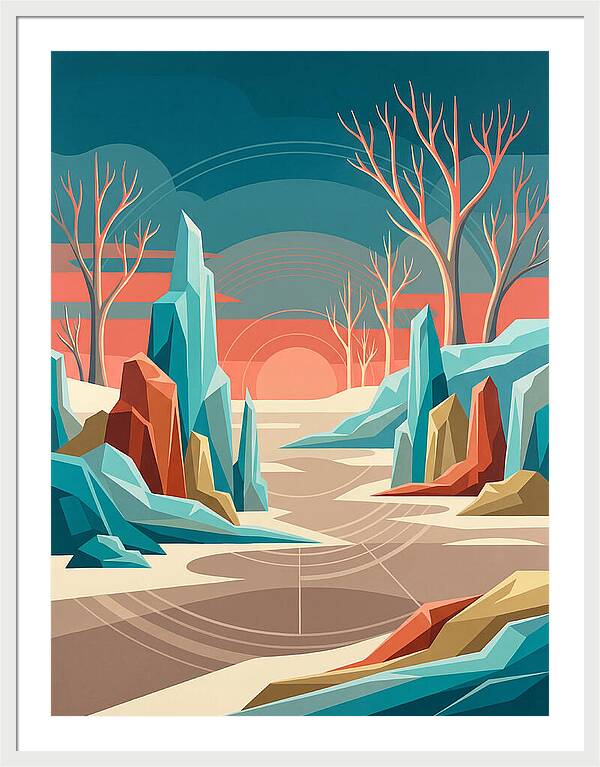 Frosty Geometric Landscape