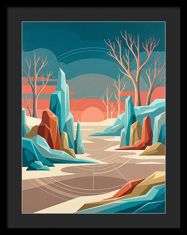 Frosty Geometric Landscape