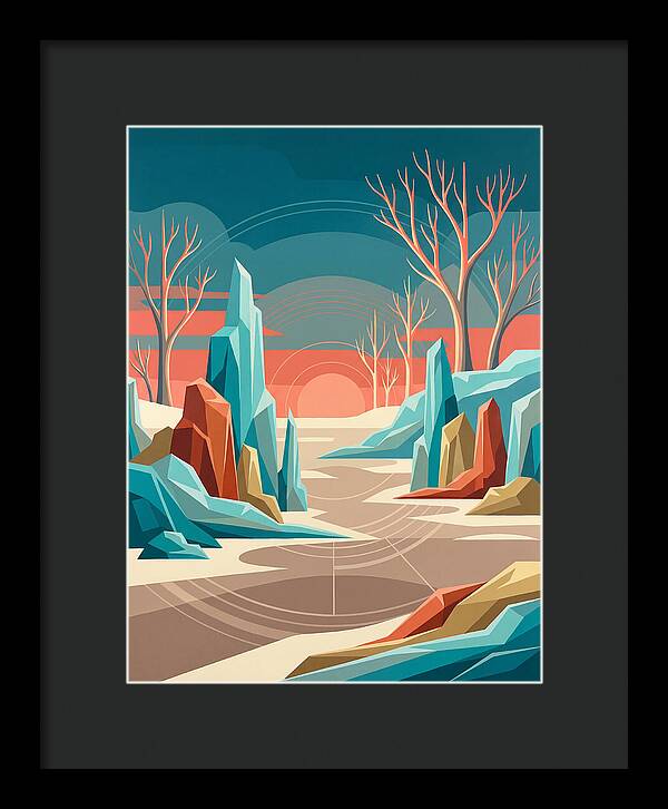 Frosty Geometric Landscape