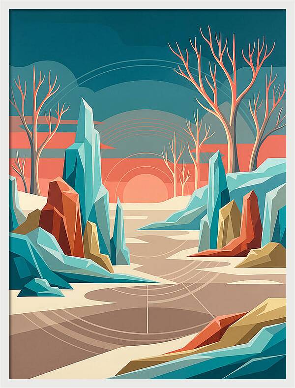 Frosty Geometric Landscape