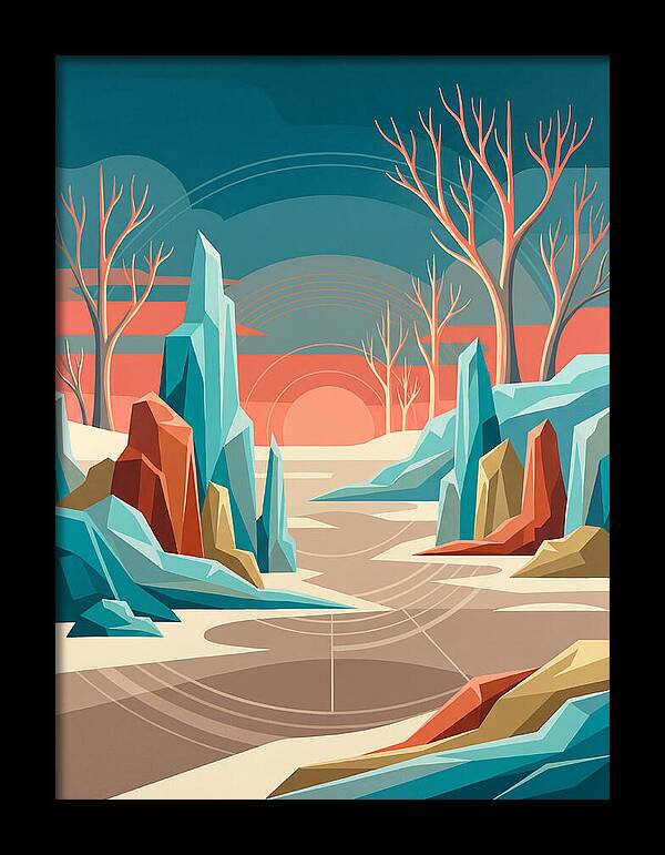 Frosty Geometric Landscape