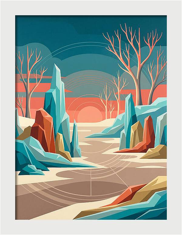 Frosty Geometric Landscape