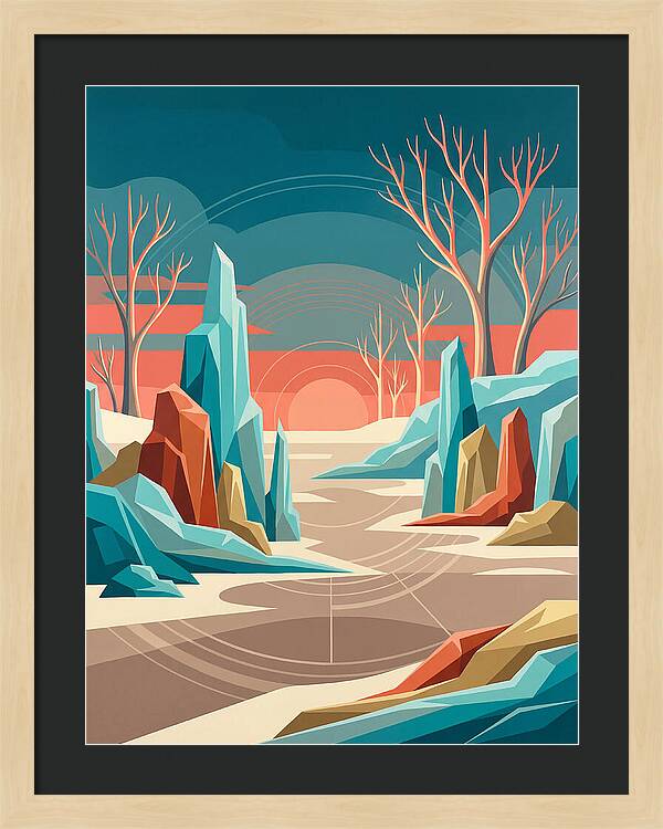 Frosty Geometric Landscape