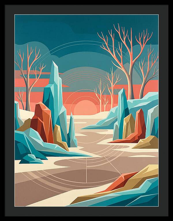 Frosty Geometric Landscape