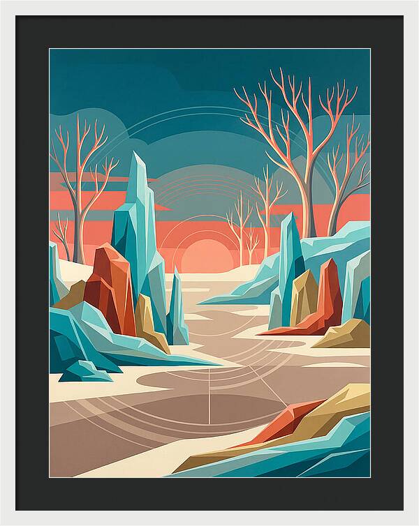 Frosty Geometric Landscape