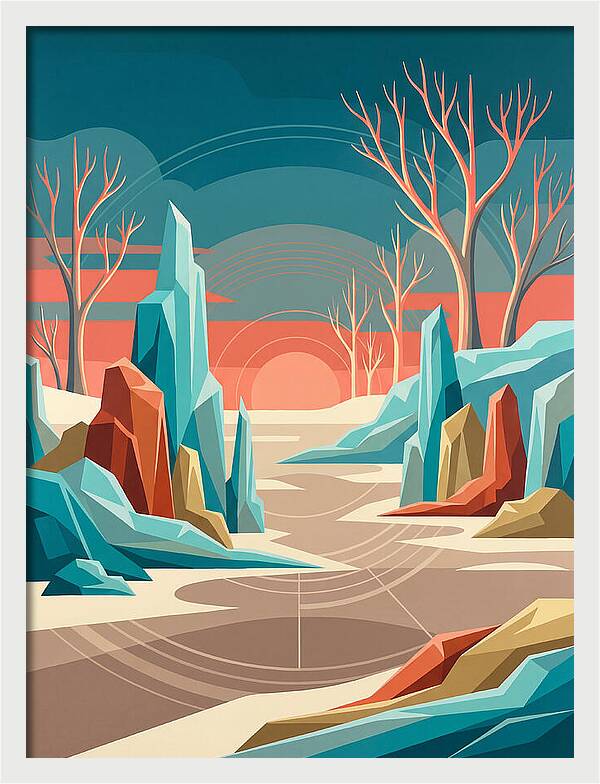 Frosty Geometric Landscape
