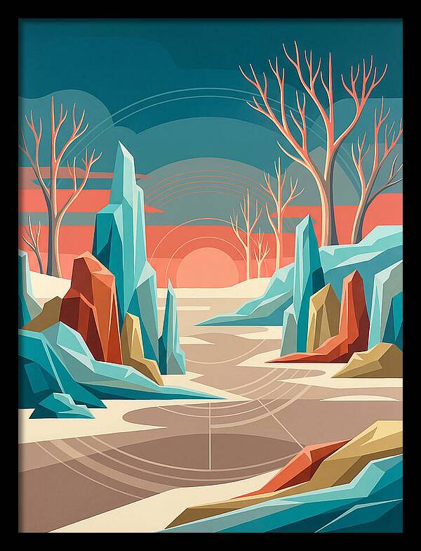 Frosty Geometric Landscape