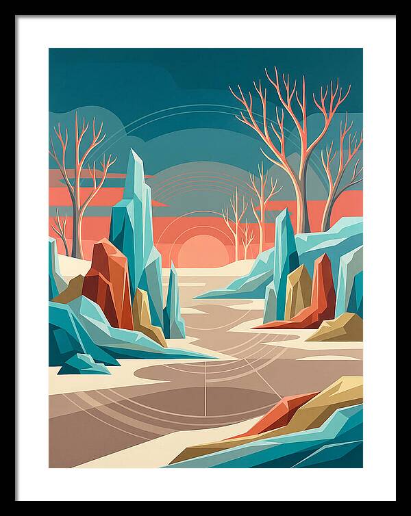 Frosty Geometric Landscape