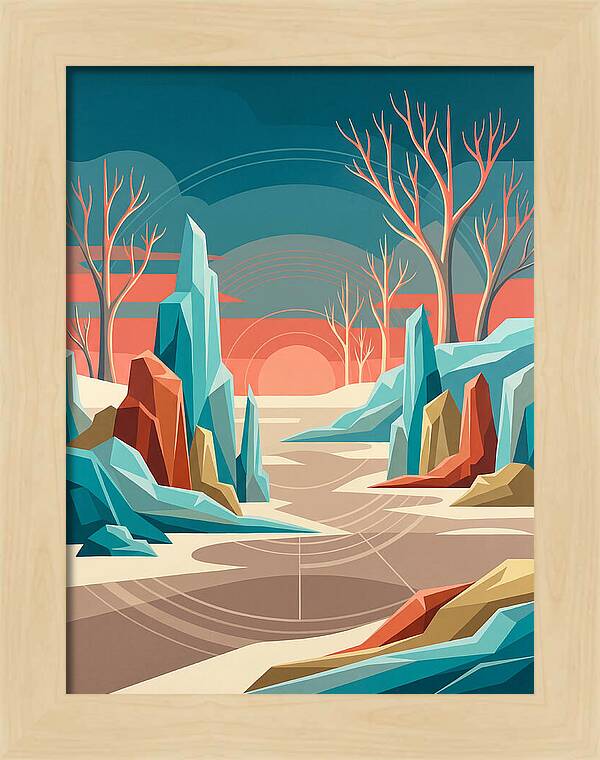 Frosty Geometric Landscape