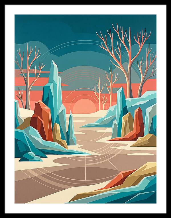 Frosty Geometric Landscape