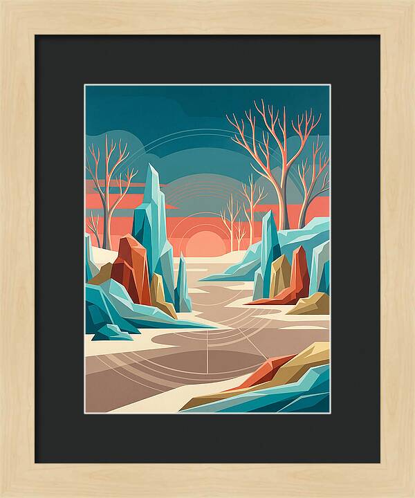 Frosty Geometric Landscape