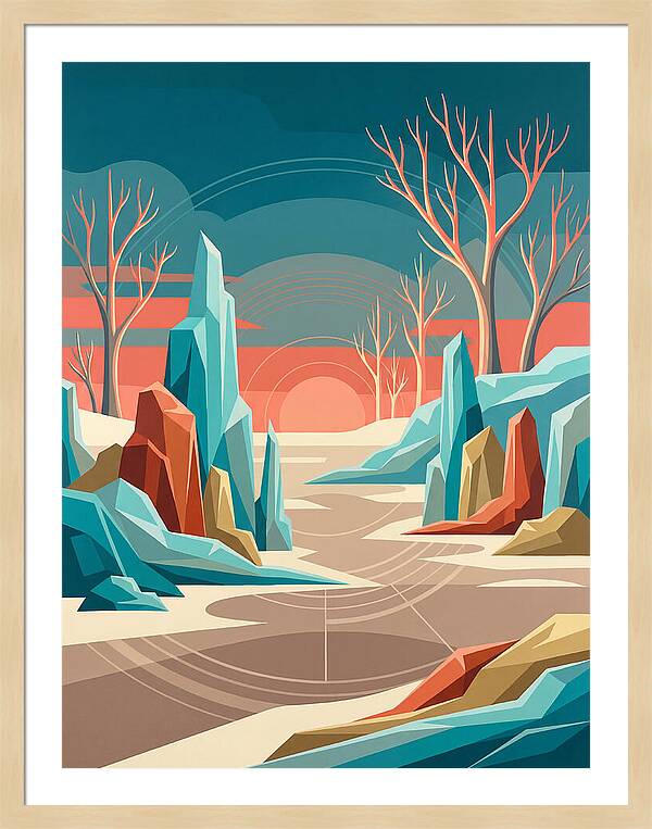 Frosty Geometric Landscape