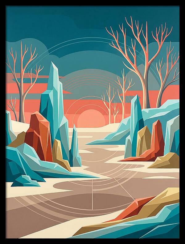 Frosty Geometric Landscape