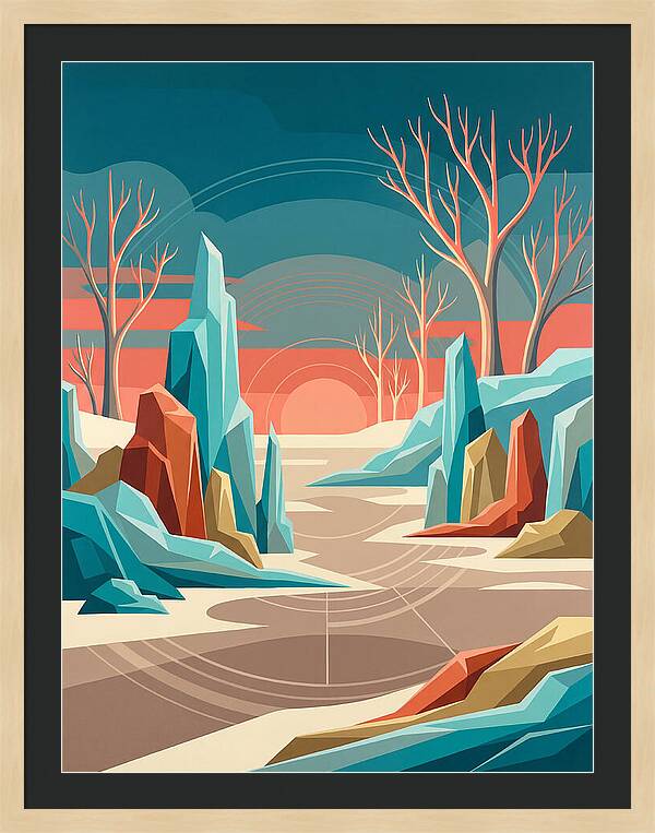 Frosty Geometric Landscape